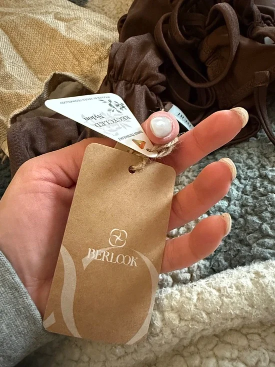 Ruched V-Waist Triangle Bikini Set - Brown - Picture 3 of 3